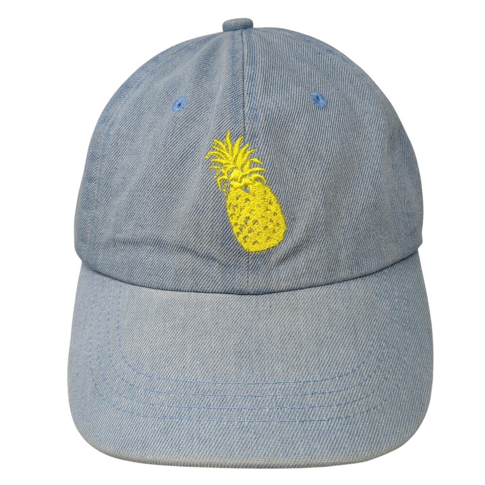Pineapple Logo Slideback Baseball Cap Blue One Size Embroidered 6 Panel Jim Beam